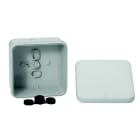Schneider Electric - Koblingsboks, Mureva, klikklokk, 4 Knock-outs, påvegg, IP55, 80x80x45mm, Grå