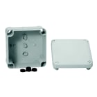 Schneider Electric - Koblingsboks, Mureva, skrulokk, 7 Knock-outs, påvegg, IP55, 105x105x55, Grå