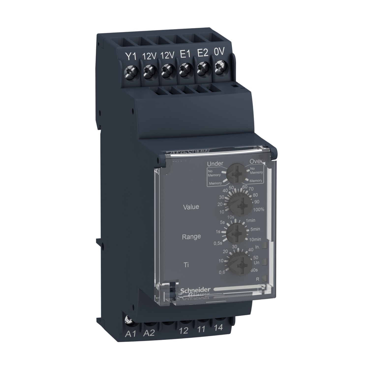 Schneider Electric - RM35S0MW Kontrollrelé for underhastighed eller overhastighet 1 C/O 5A 24-240 VAC/DC