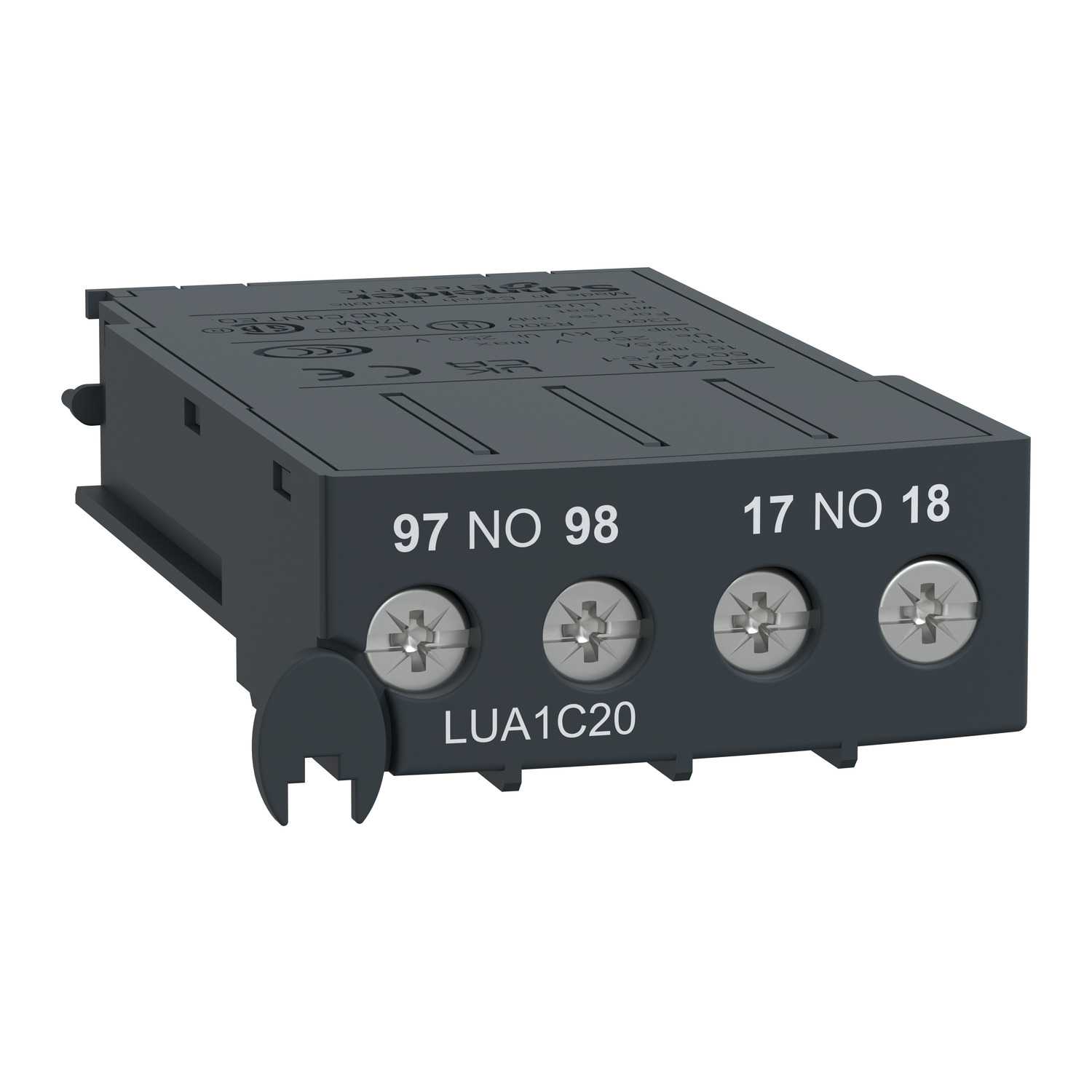 Schneider Electric - HJELPEKONTAKT 2NO      LUA1C20  FOR STATUSINDIKERING TESYSU