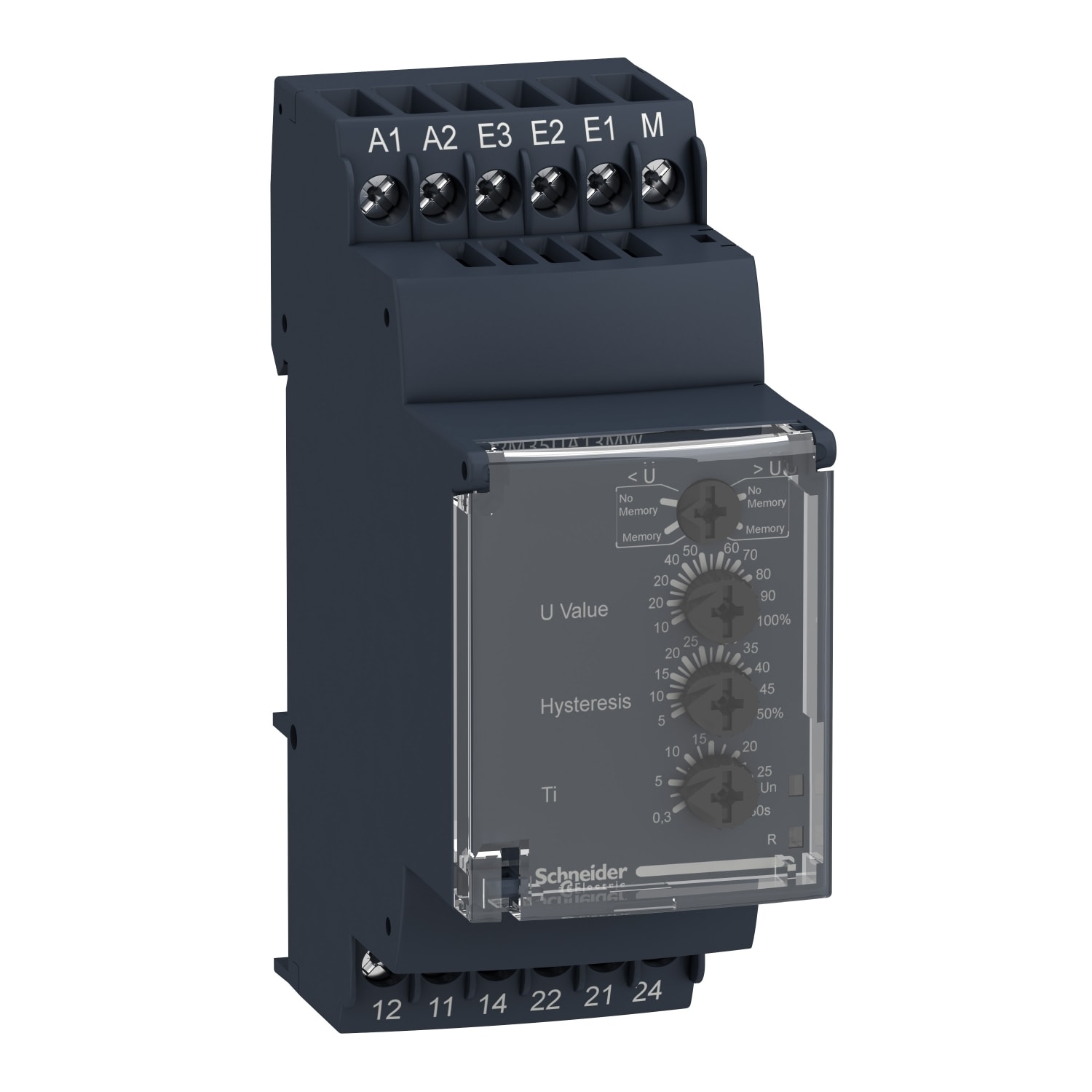Schneider Electric - Kontrollrelé for under-/overspenning 15..600V 2 C/O 5A 24-240 VAC/DC