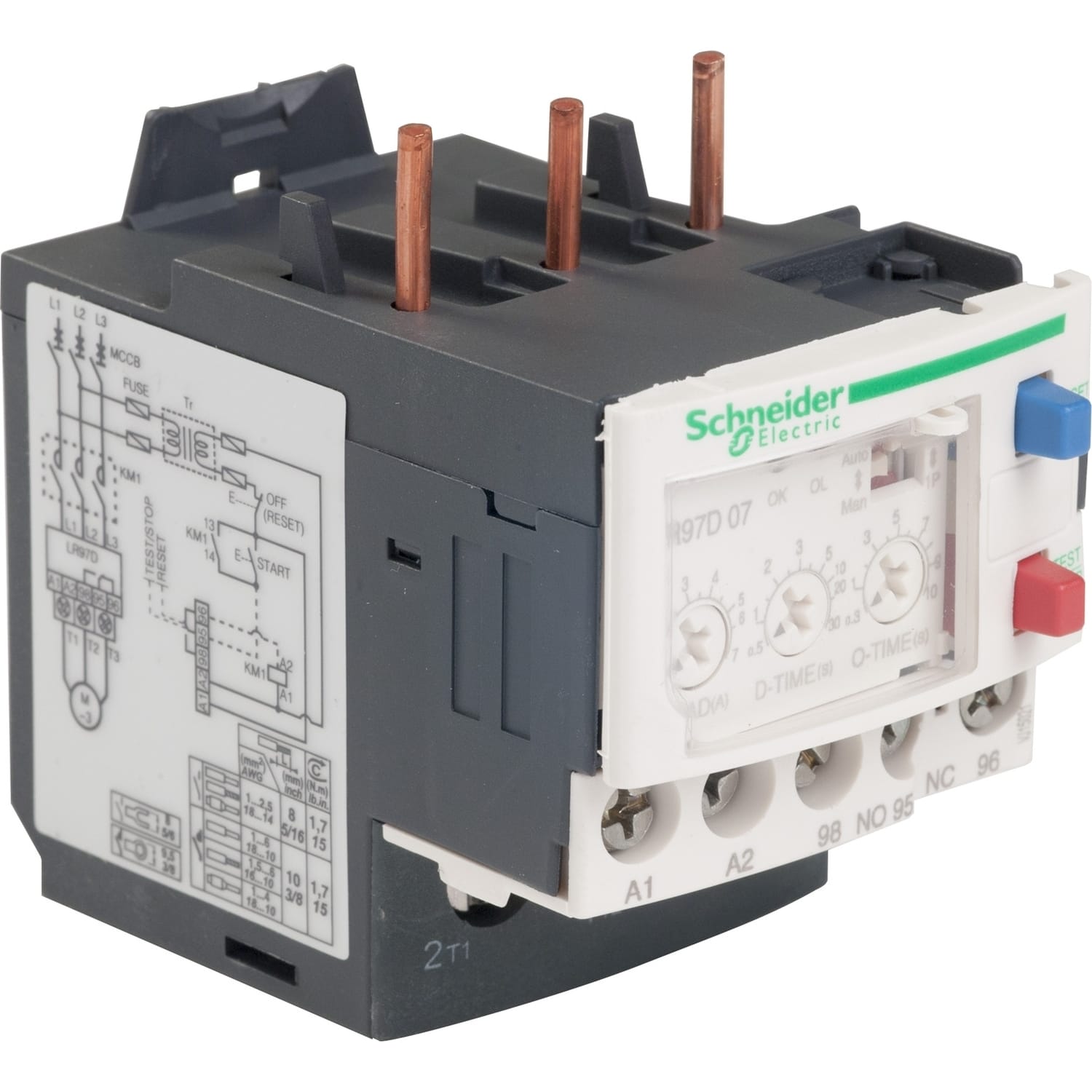 Schneider Electric - LR97D07M7 Elektronisk relé 1,2-7A 220VAC