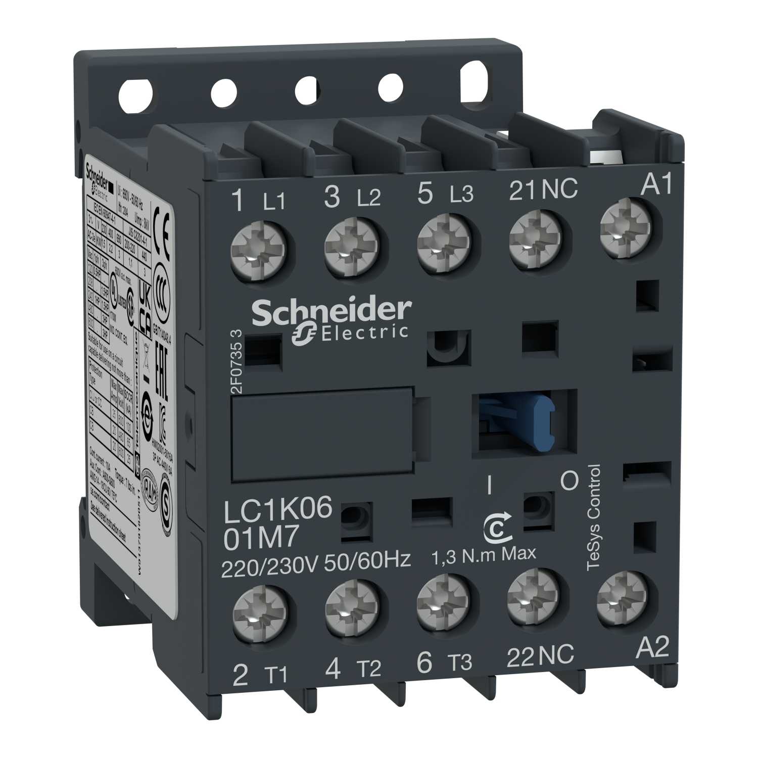 Schneider Electric - LC1K0901E7 Kontaktor 9A 3P+1NC 48VAC