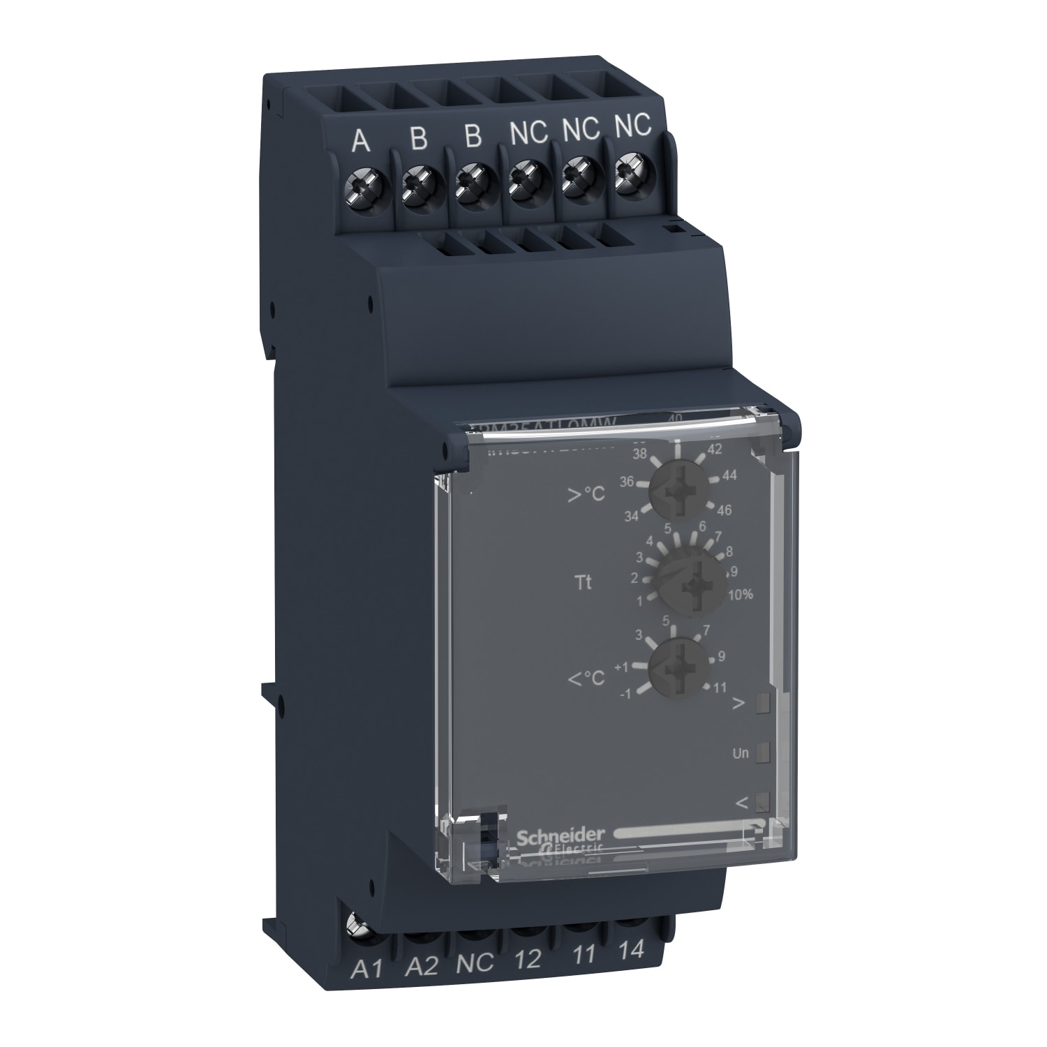 Schneider Electric - RM35ATL0MW Kontrollrelé for temperatur med PT100 i elevatorrum 1C/O 5A 24-240 VAC/DC