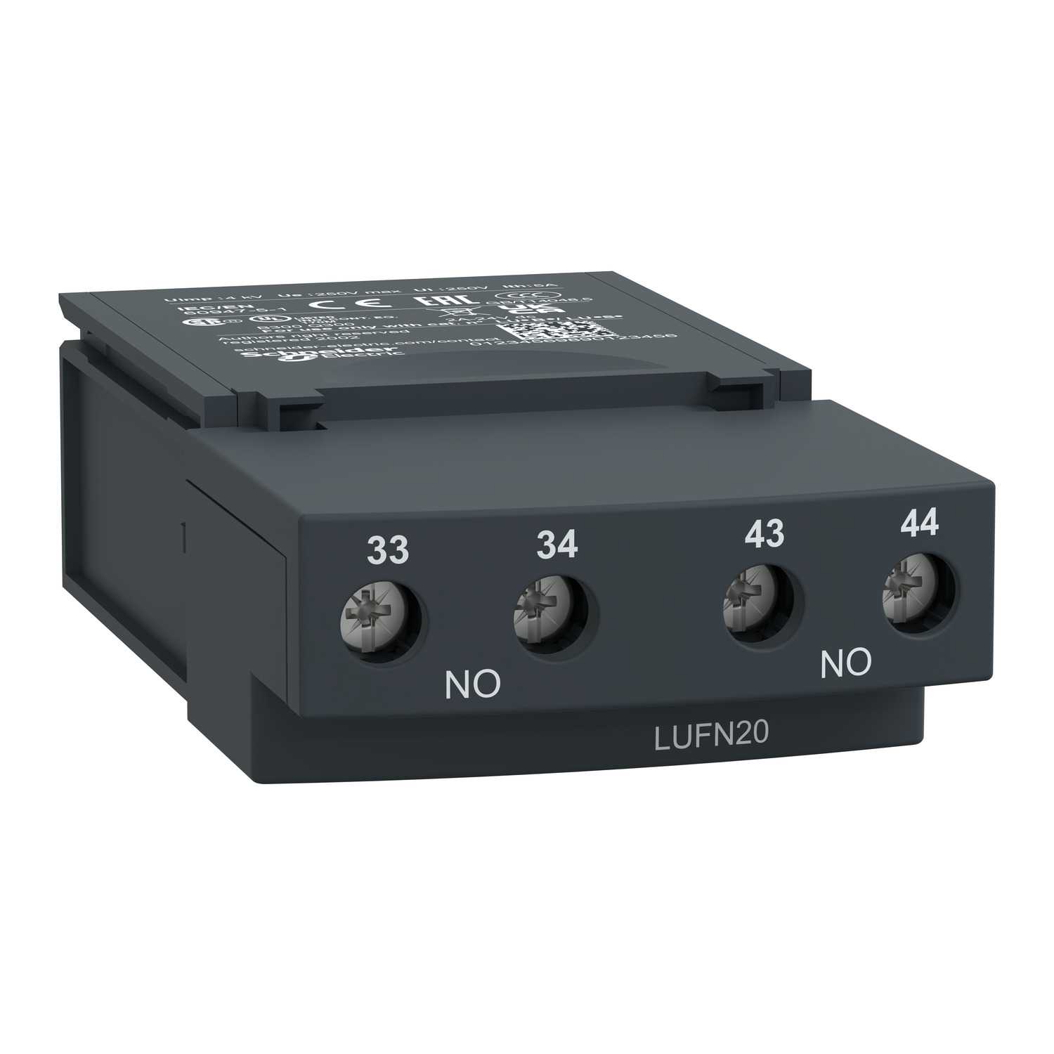 Schneider Electric - HJELPEKONTAKT 2NO       LUFN20  TESYSU