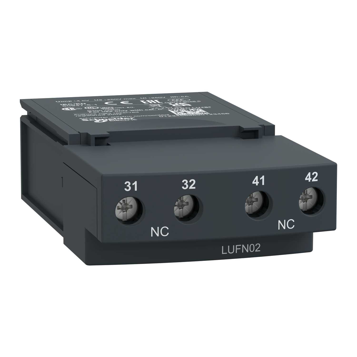 Schneider Electric - LUFN02 Hjelpekontakt mod. U 2NC