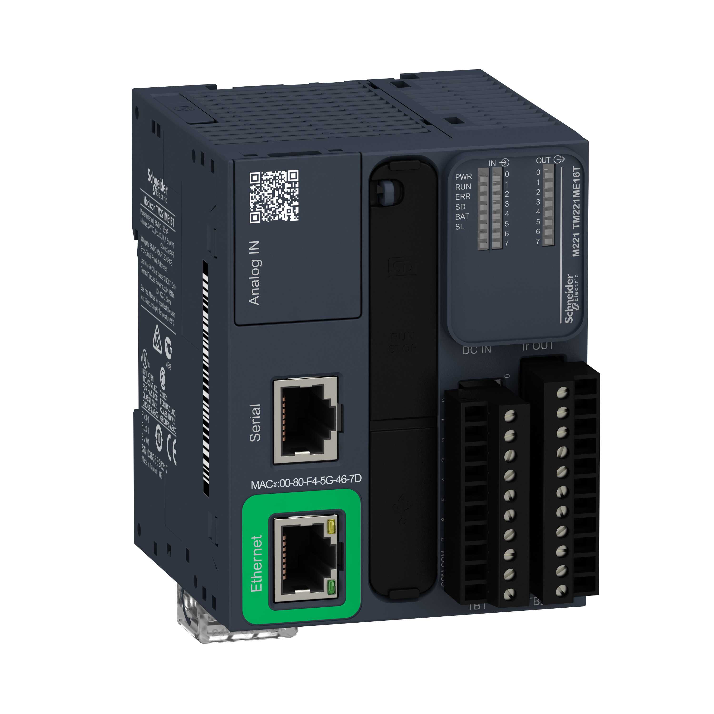 Schneider Electric - Kontroller M221-24IO TR,PNP ETH MODULAR