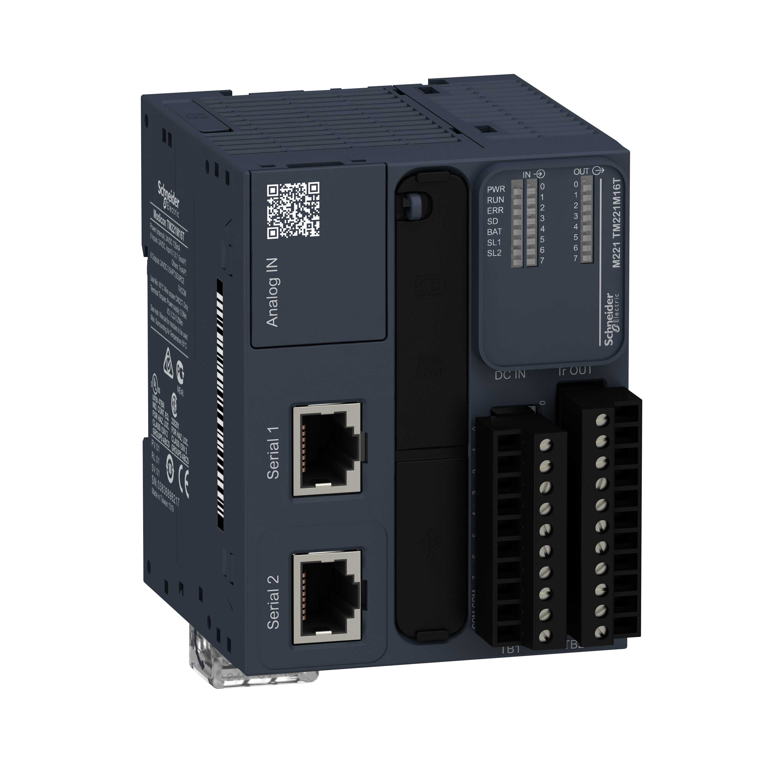 Schneider Electric - Kontroller M221-24IO TR,PNP MODULAR