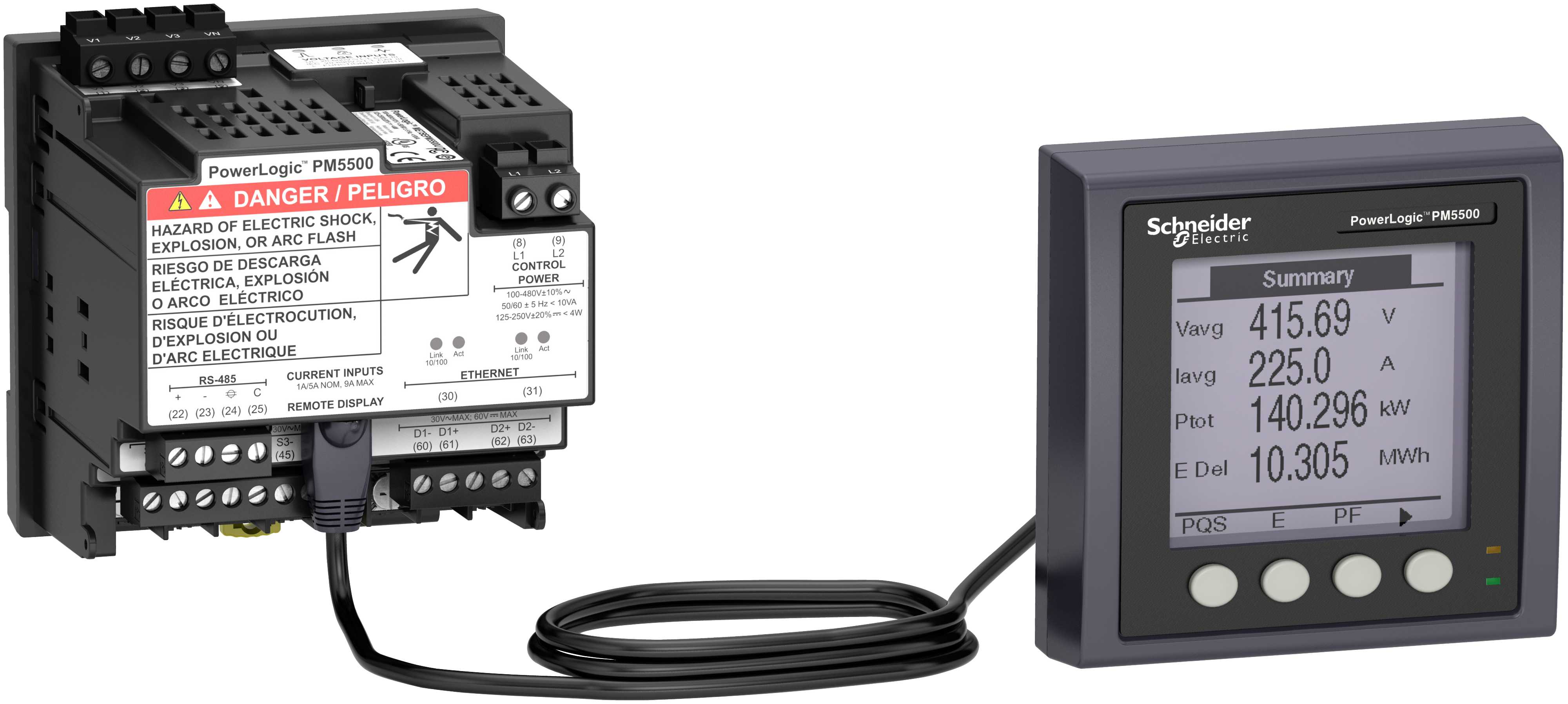 Schneider Electric - METSEPM5563 PM5563 Nettan, u/disp Modb+Eth