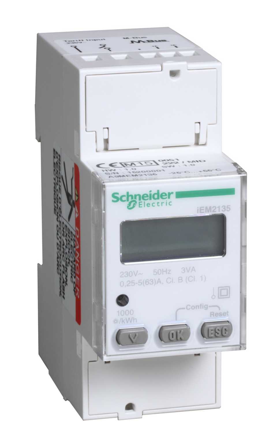 Schneider Electric - iEM2135 kWh 63A 1f M-bus MID