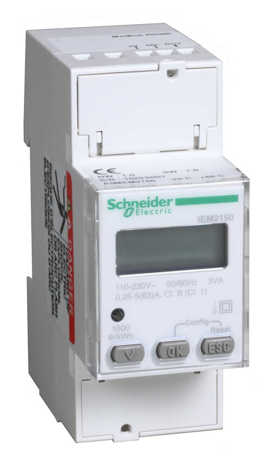Schneider Electric - iEM2150 kWh 63A 1f Modbus