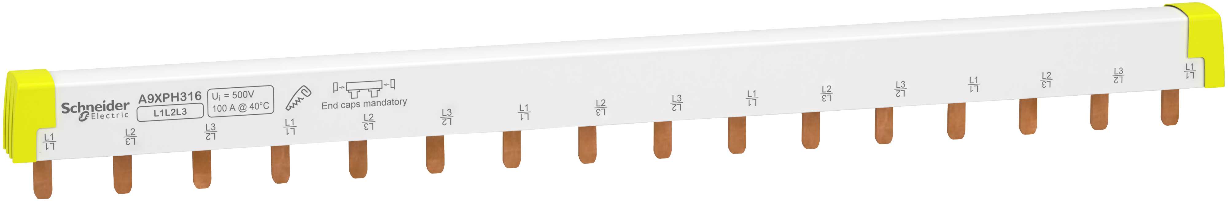 Schneider Electric - A9XPH316 Samleskinne 3P L1L2L3 16mod iC60