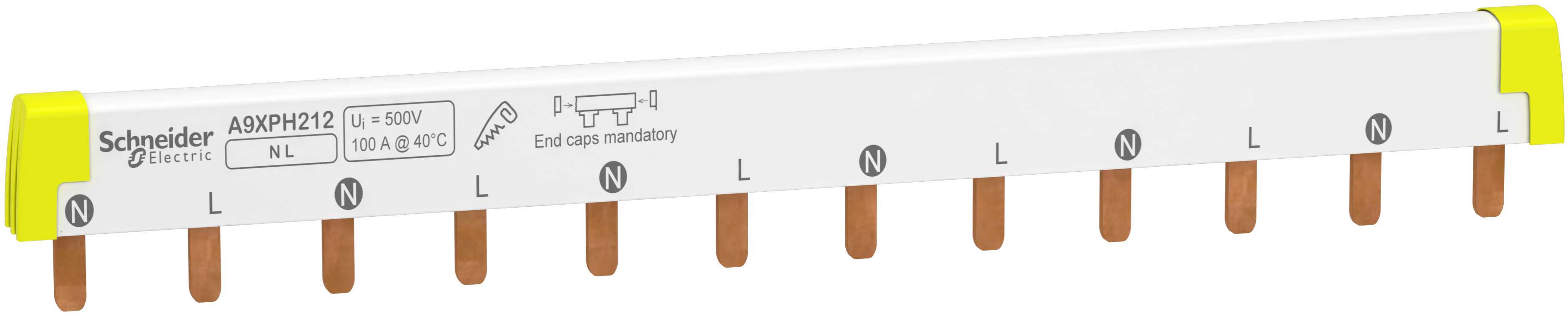 Schneider Electric - Samleskinne 2P L1L2 - 12 moduler - iC60