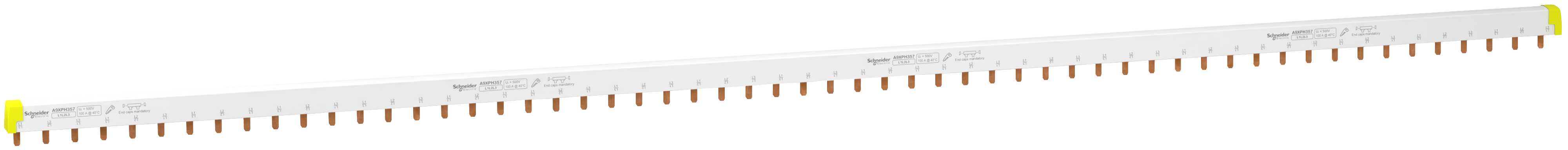 Schneider Electric - Samleskinne 3pol (L1-L2-L3), lengde 57 moduler