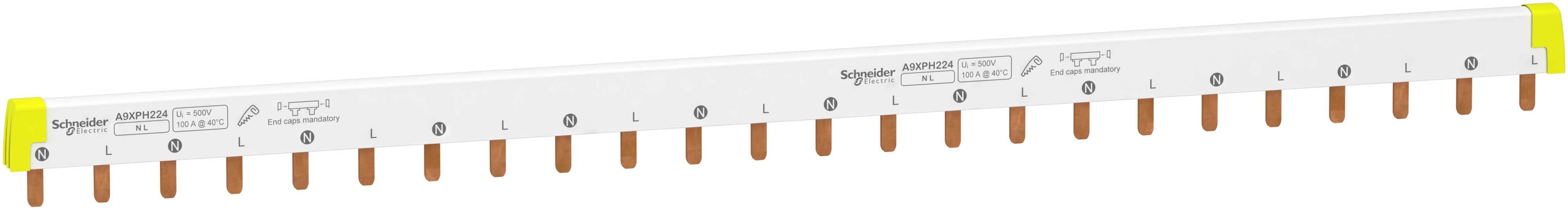 Schneider Electric - Samleskinne 2P L1L2 - 24 moduler - iC60