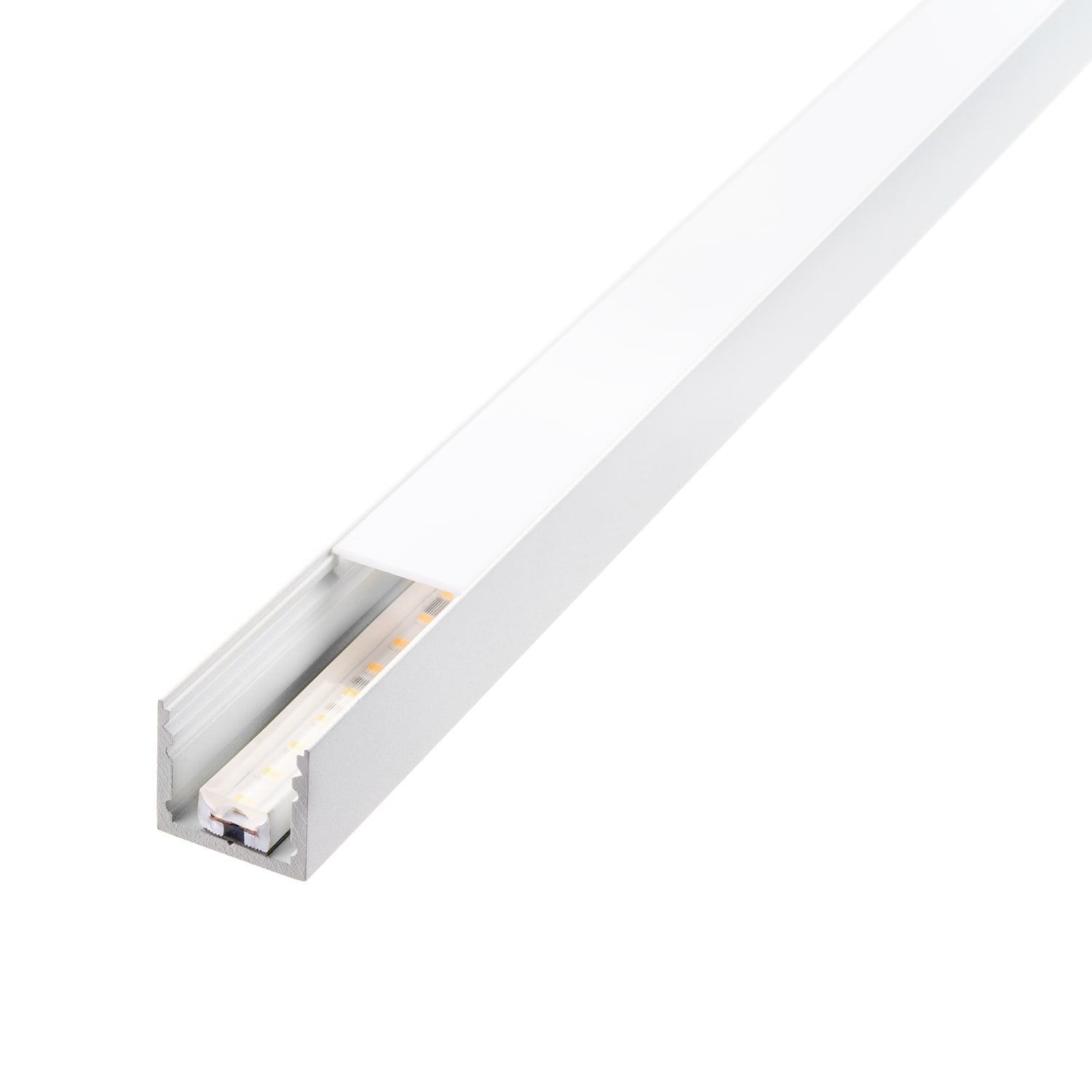 SG Armaturen - STRIPLINE 230V OUT PROFIL HVIT 1,8 MTR. m/ SKJERM OPAL