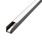 SG Armaturen - STRIPLINE 230V OUT PROFIL SORT 1,8 MTR. m/ SKJERM OPAL