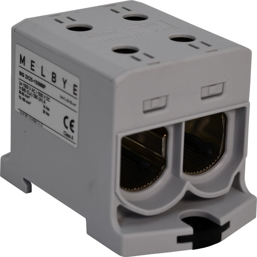 Melbye - Universalklemme, MG 2xAl/Cu 150mm² (Grå)
