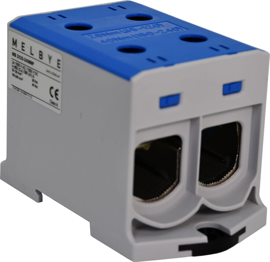 Melbye - Universalklemme, MB 2xAl/Cu 240mm² (Blå)