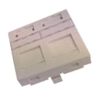 IKN AS - Brikke 45x45mm for 2xKeystone kontakt, med øyelokk