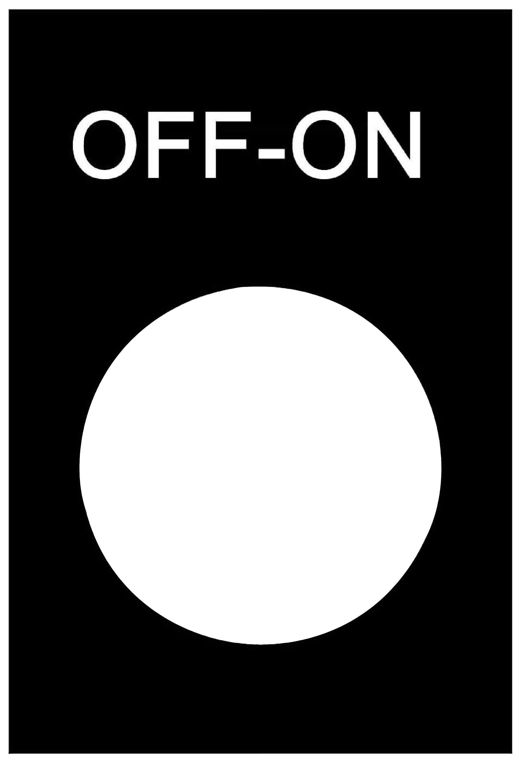 Schneider Electric - Skilt sort OFF-ON