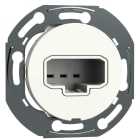 Schneider Electric - Renova DCL innfelt lampeuttak for vegg med senterplate - fjærkl. - Jordet - hvit