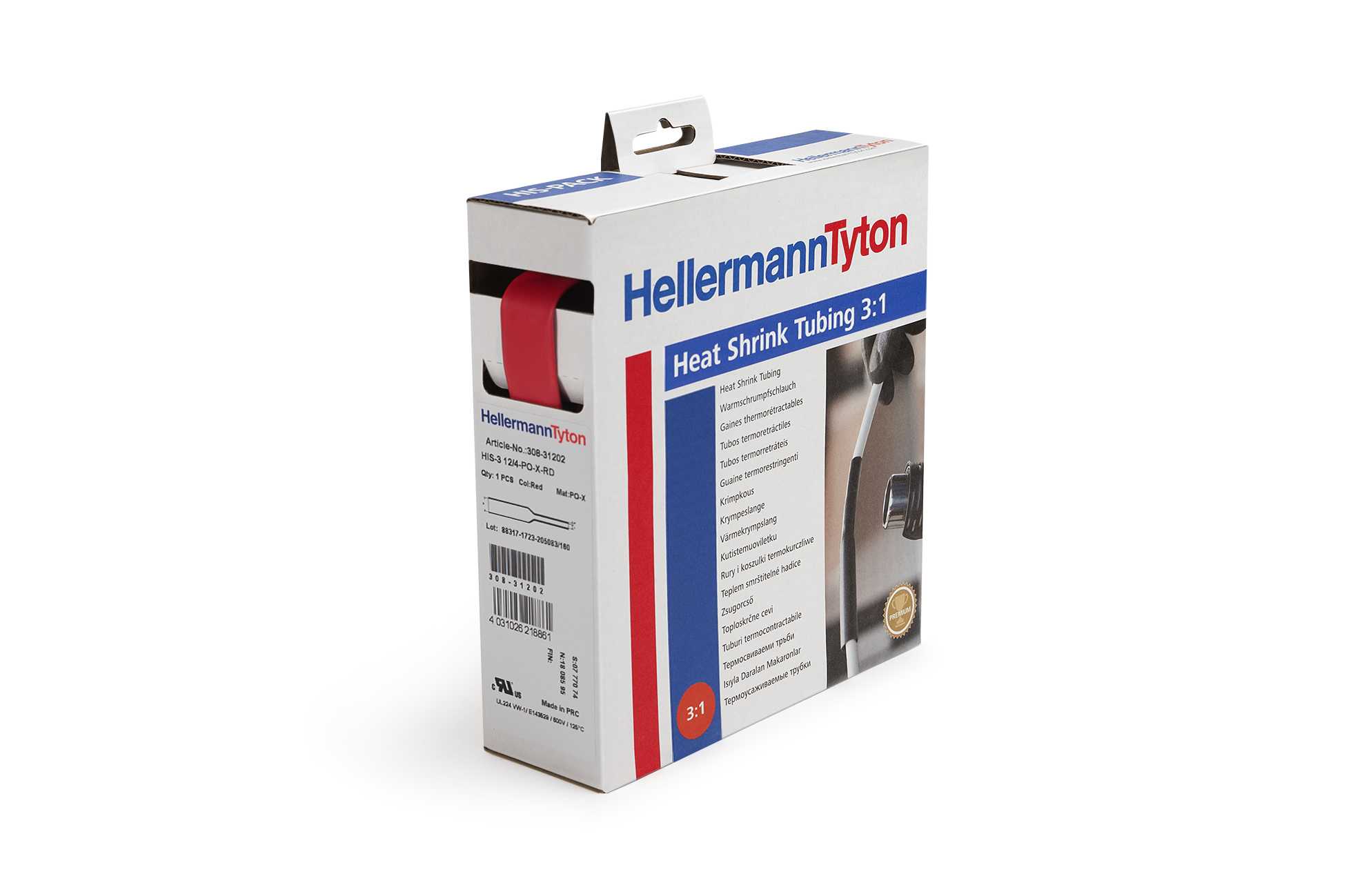 HellermanTyton - HIS3 24,0/8,0mm 3m Box Rød