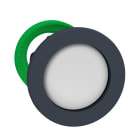 Schneider Electric - Trykknapphode flush i plast med fjærretur og nedsenket trykflate i hvit farge