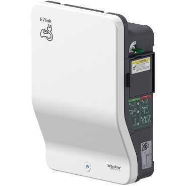 Schneider Electric - Evlink Smart Wallbox med T2 uttak og TE stikkontakt, 7,4/22 kW, med nøkkel