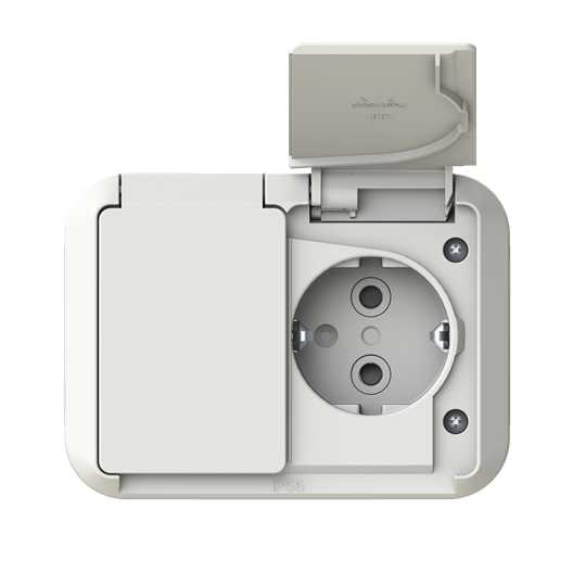 ABB Electrification - JUSSI PÅVEGG DOBBEL STIKKONTAKT IP55