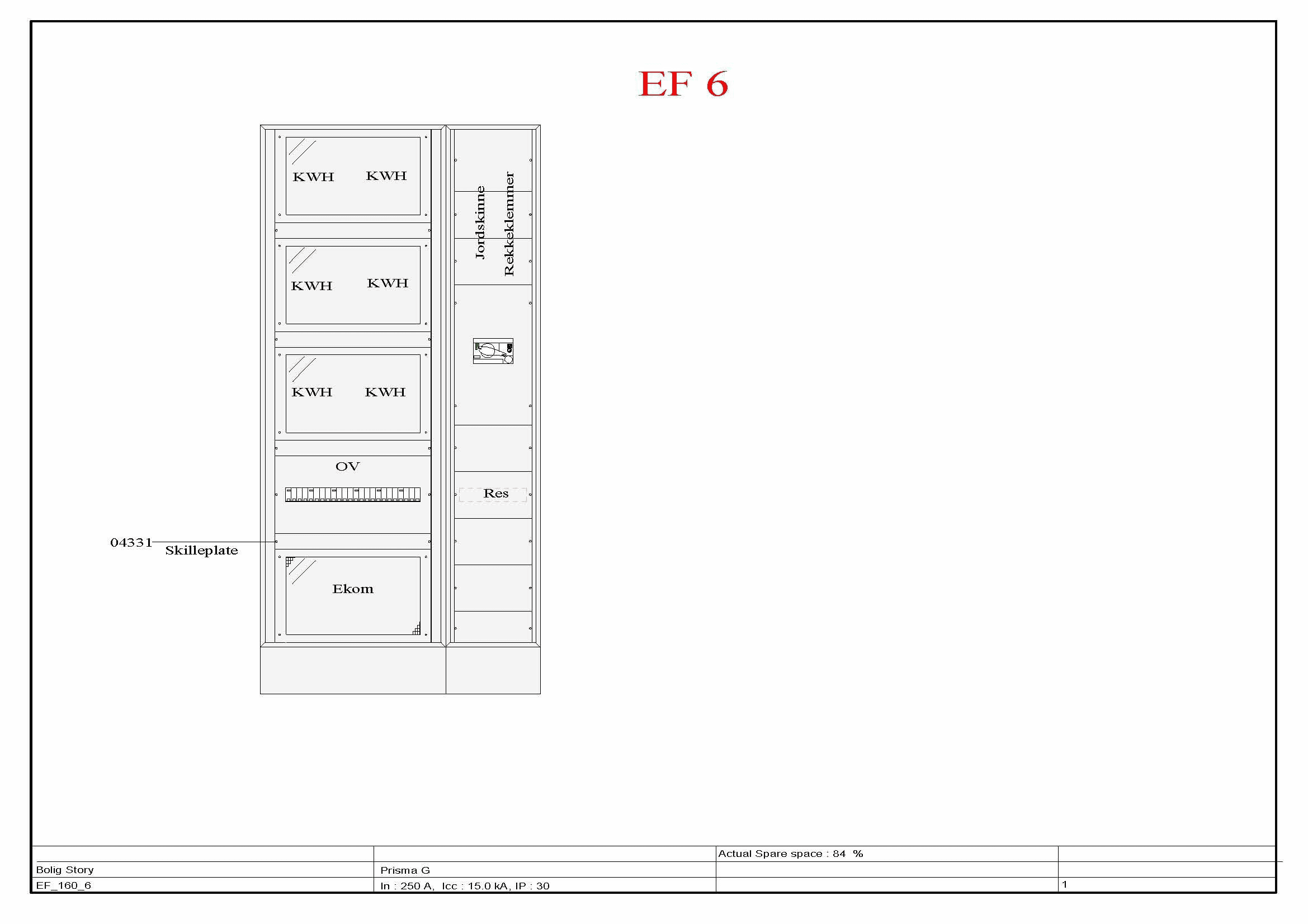 Schneider Electric - Etasjefordeling for 4 leiligheter TN- nett