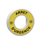 Telemecanique - Nødstoppskilt med rød LED 24V AC/DC og merket "ARRET D URGENCE" 