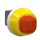 Telemecanique - Nødstopp firkantet med trykk/vri og LED med rød og hvit farge NO+NC 24V