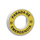 Telemecanique - Nødstoppskilt med rød LED 120VAC og merket "PARADA DE EMERGENCIA" 