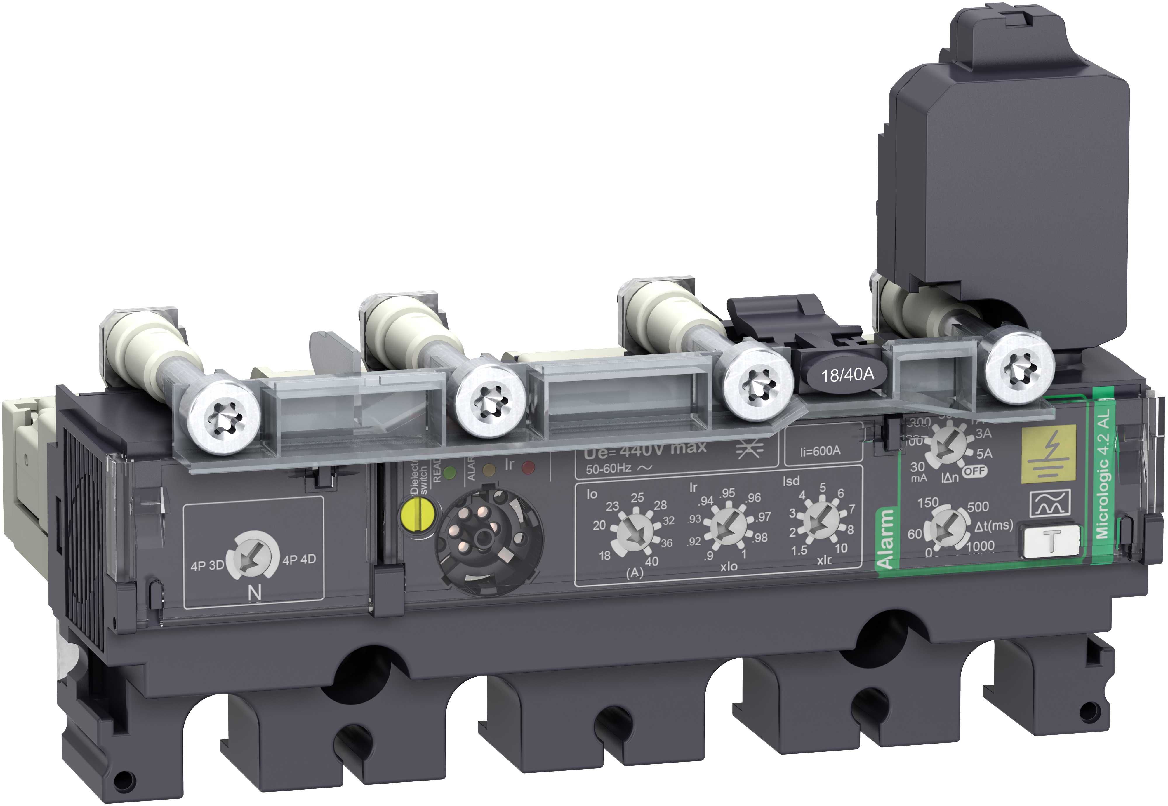 Schneider Electric - Vern for effektbryter NSX100-250, Micrologic 4.2 40A 4p, med Jordfeilalarm