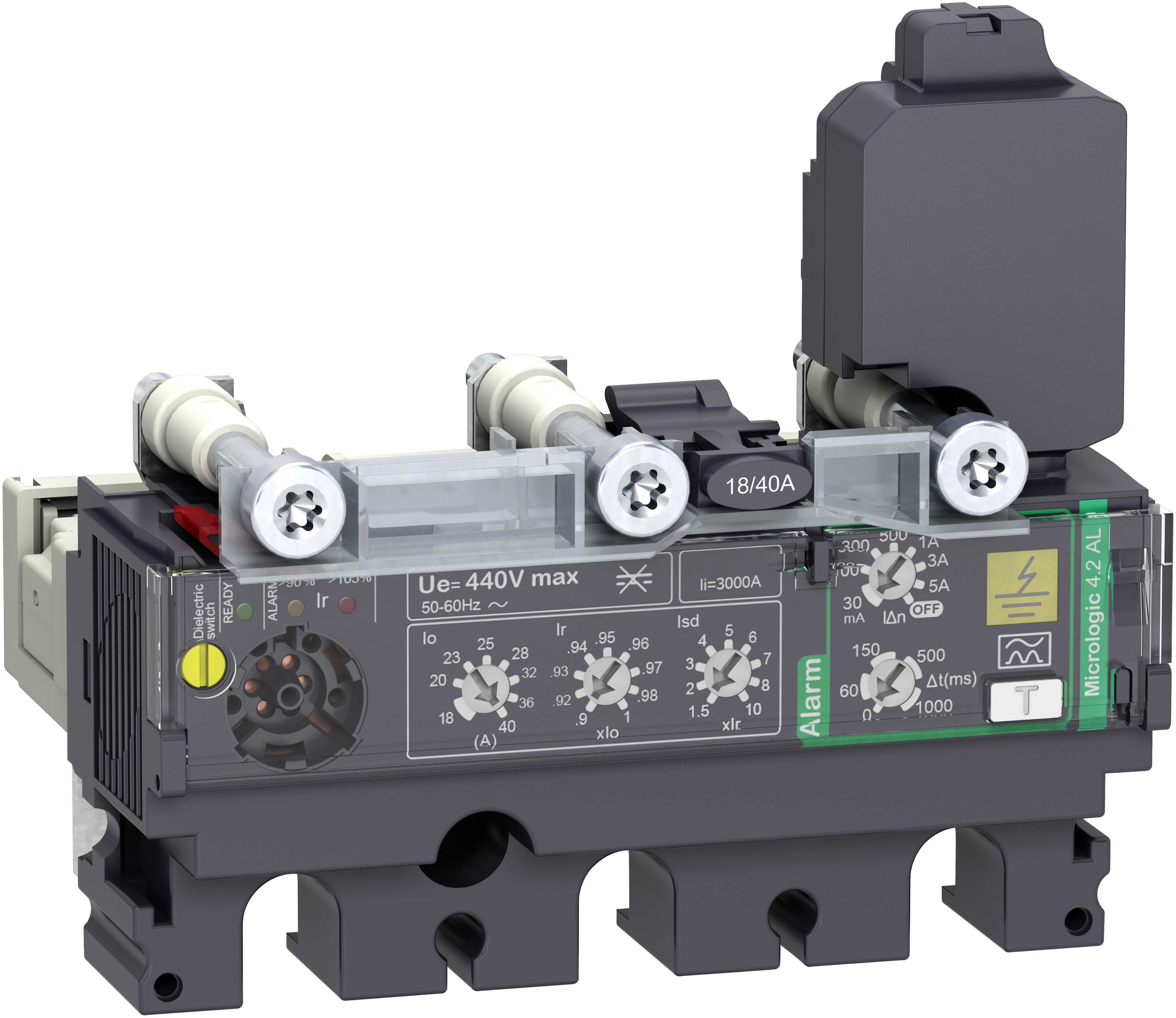 Schneider Electric - Vern for effektbryter NSX100-250, Micrologic 4.2 40A 3p, med Jordfeilalarm
