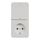 Schneider Electric - Exxact påveggs kombinasjonsbryter 2P, indikatorlys og SSO med fjærklemmer - hvit