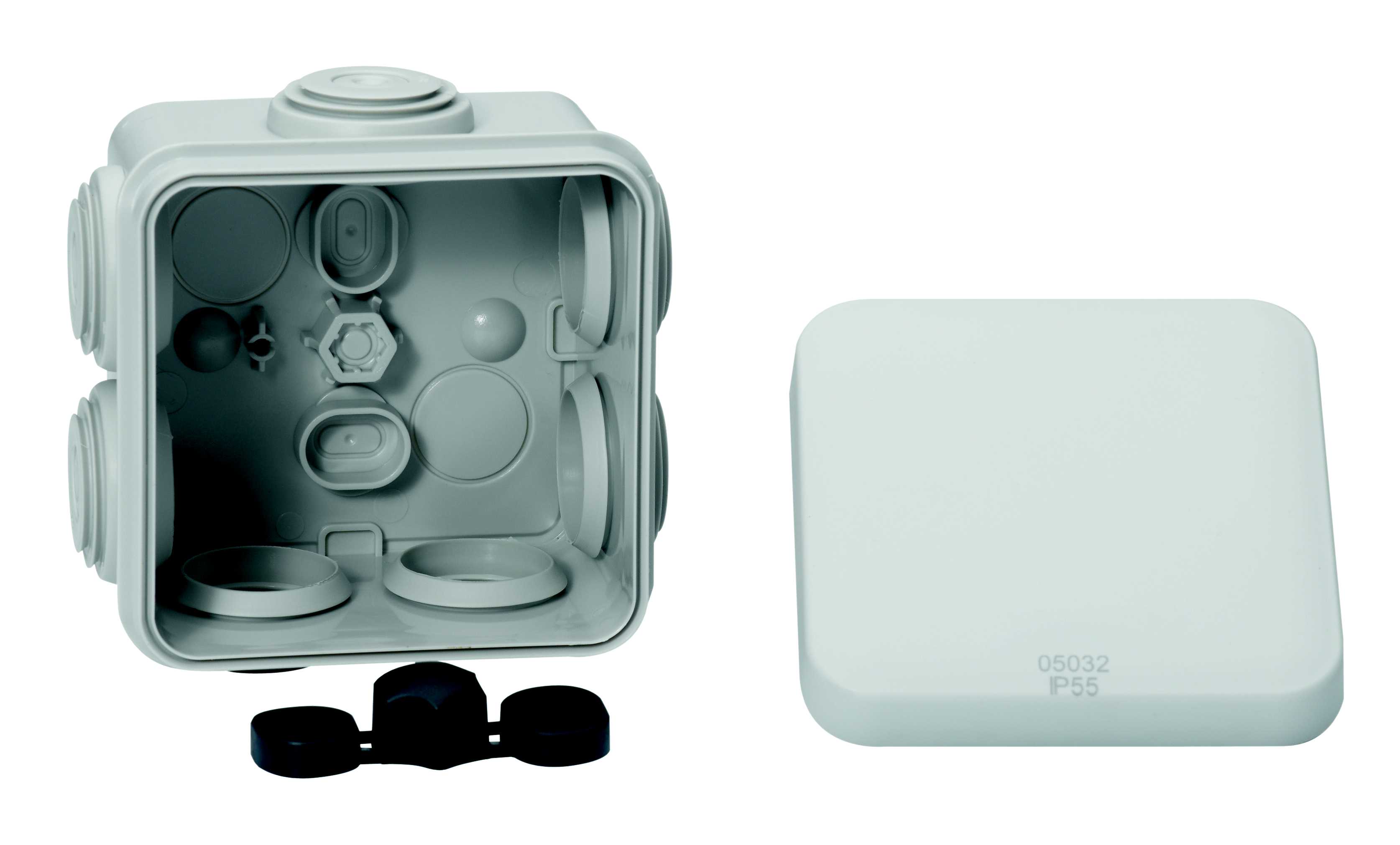 Schneider Electric - Brannboks 80x80x45 Grå klikkl