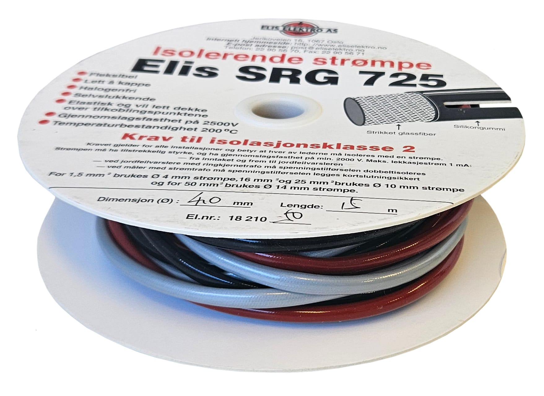 Elis Elektro AS - Strømpe 4mm 3x5m sett SRG725