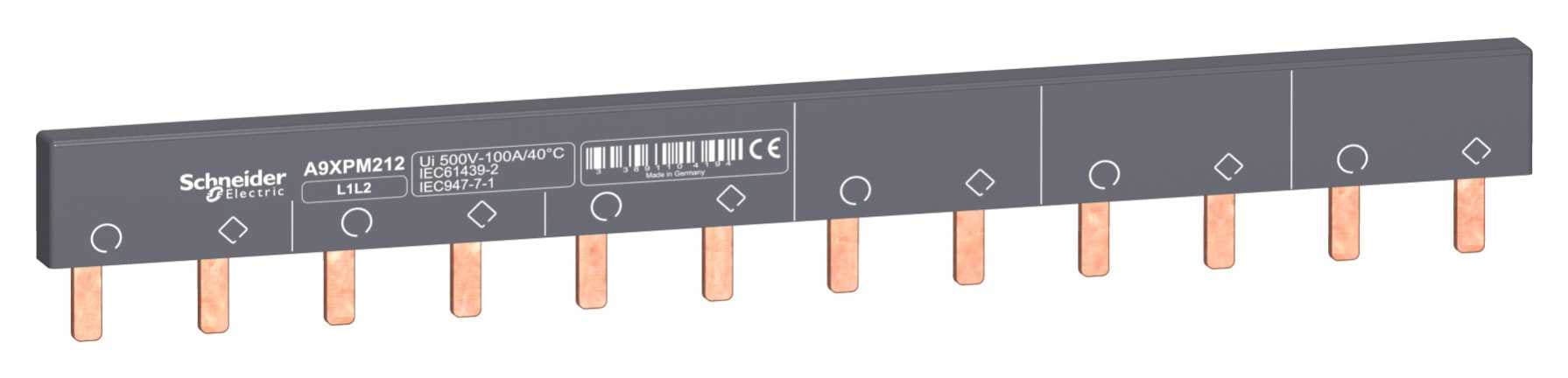 Schneider Electric - A9XPM212 Samleskinne 2P L1L2 12 mod iC6