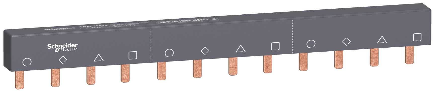 Schneider Electric - A9XPM412 Samleskinne 4P NL1L2L3 12 mod