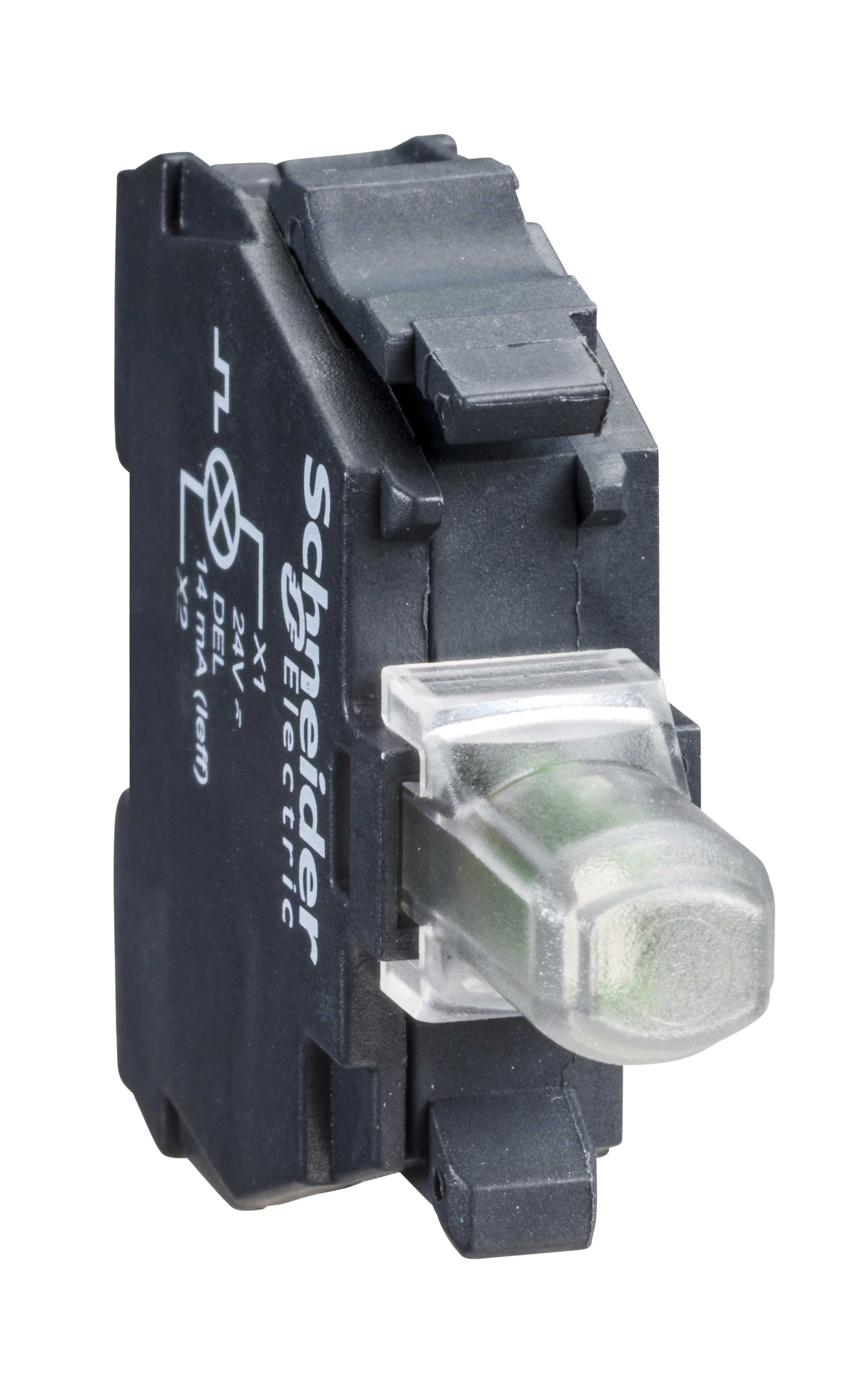 Telemecanique - Lysmodul med LED i gul farge og 24V AC/DC forsyning med skruterminaler