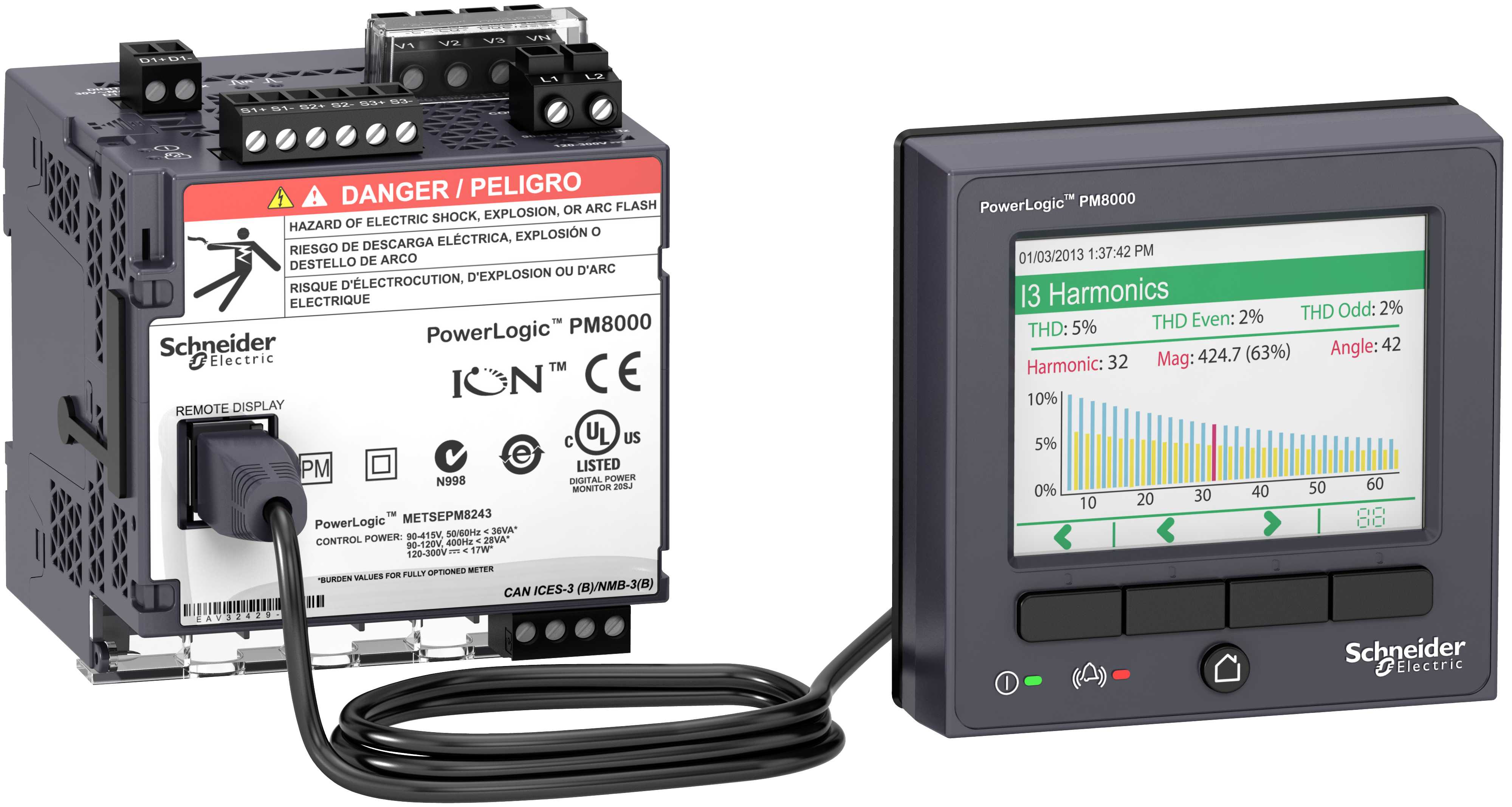Schneider Electric - Fjerndisplay for PM82xx