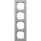 GIRA - Ramme E2 Flat montering Alu 4 hull