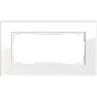 GIRA - Ramme esprit glass hvit 2 hull åpen