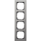 GIRA - Ramme E2 Flat montering Edelstål 4 hull