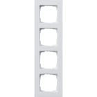 GIRA - Ramme E2 Flat montering Renhvit matt 4 hull