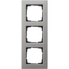 GIRA - Ramme E2 Flat montering Edelstål 3 hull