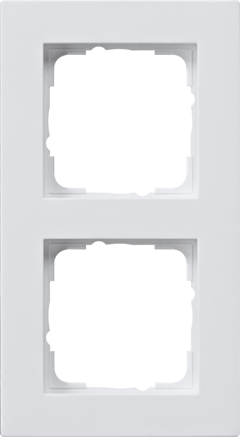 GIRA - Ramme E2 Flat montering Renhvit 2 hull