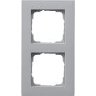 GIRA - Ramme E2 Flat montering Alu 2 hull